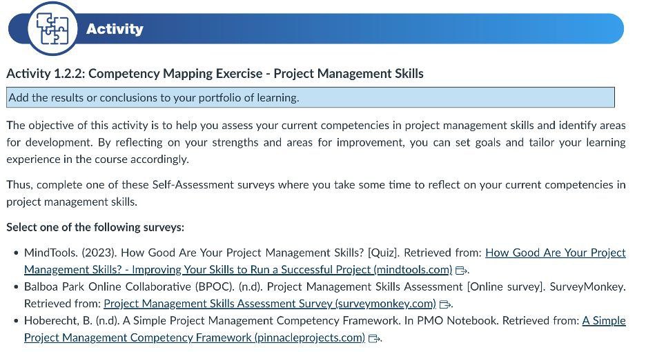 MindTools Project Management Assessment